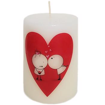 شمع استوانه طرح "ما دو تا" عاشقانه