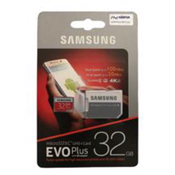  کارت حافظه microSDXC سامسونگ مدل Evo Plus کلاس 10 استاندارد UHS-I U3 سرعت 100MBps ظرفيت 32 گيگابايت به همراه آداپتور SD